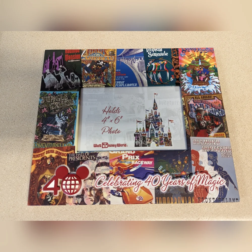 Disney Parks Magic Kingdom 40th Anniversary 4x6 picture frame